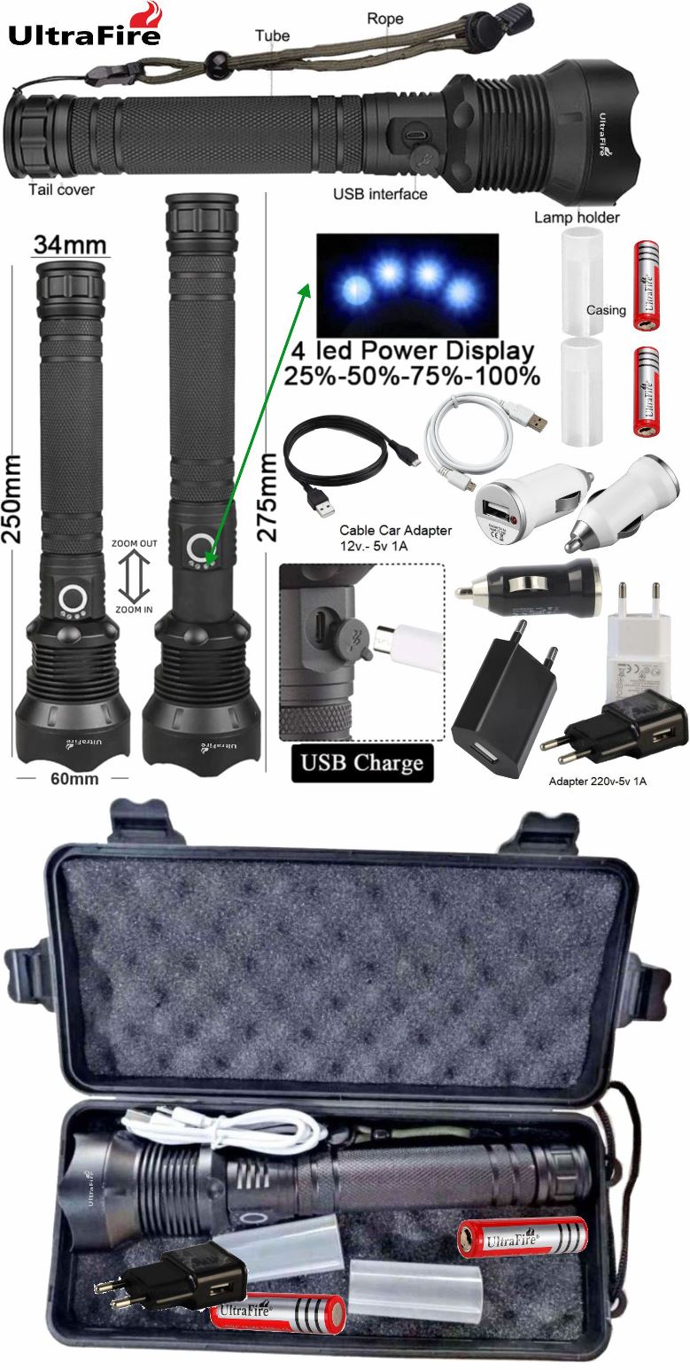 Linterna Ultrafire Zoom Z4000